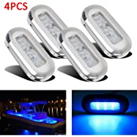 WE-WIN 4pcs barco marine grado 12v grandes luces de cortesía led impermeables